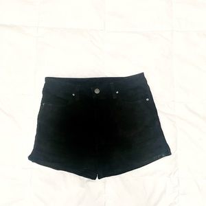 Black jean shorts BDG “Pin up super high rise”